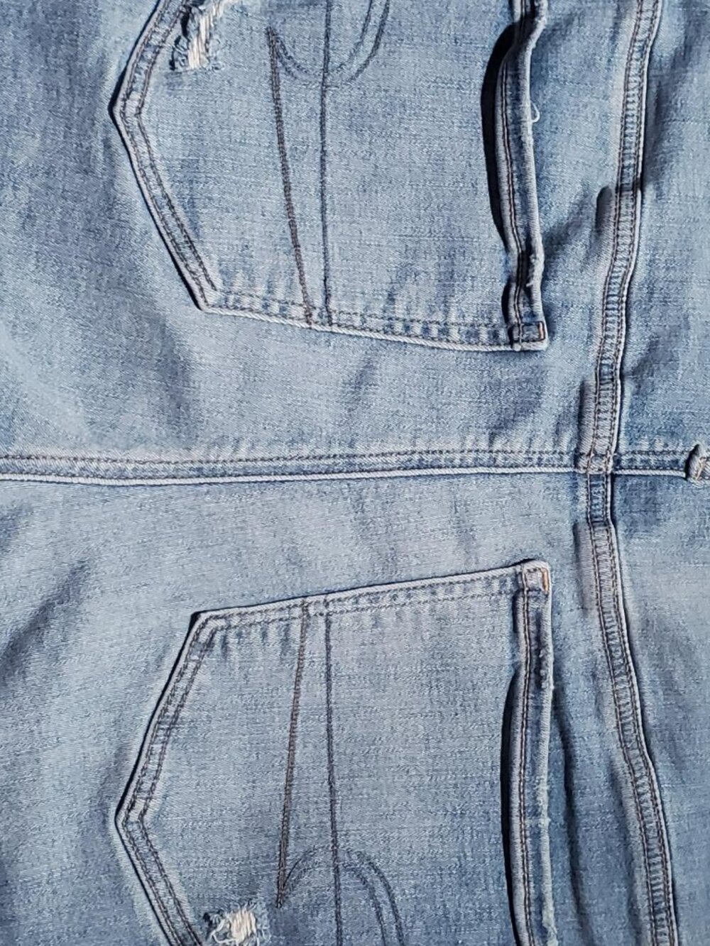 American Eagle High-Rise Shortie Festival Denim Shorts Sz 16 - Picture 14 of 16